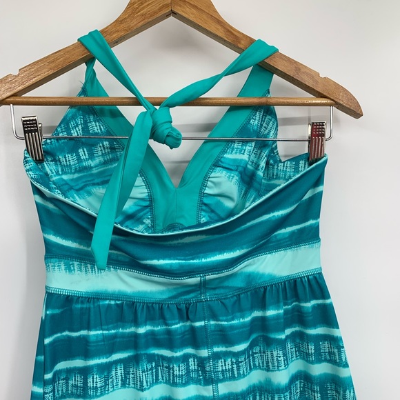 The North Face woman's Echo Lake athletic halter dress turquoise size small - Picture 3 of 7